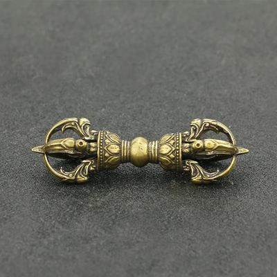Brass Diamond Pestle Ornaments Tibetan Buddhist Scripture Supplies Retro Artifacts and Crafts Tibetan Vajra
