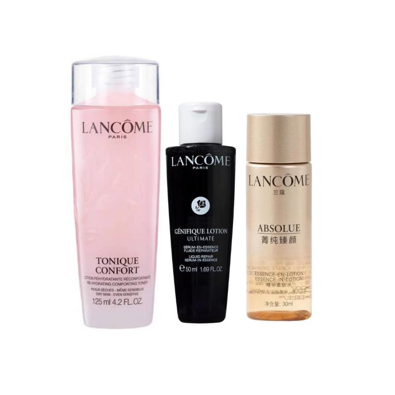 Lancôme Travel size/experience size Toner star skin care trial pack, moisturizing Pure water 30ml + filter water 50ml + pink water 125ml розовый