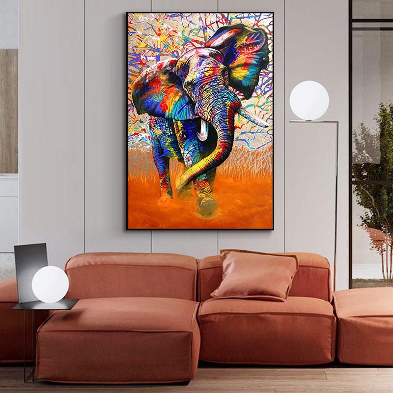 Street Art Graffiti Canvas Art Wall Paintings Posters And Prints Canvas Color Elephant Pictures For Living Room Home Decoration