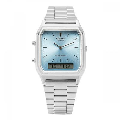 Aq 230a 2a1mqydf  Aq 230a 2a1  Analog Digital Square Vintage Retro Public Metal Watch