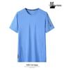 New Ice Silk Men's Round Neck Loose Short Sleeve T-shirt, Summer, Solid Color, Sizes L-9XL.