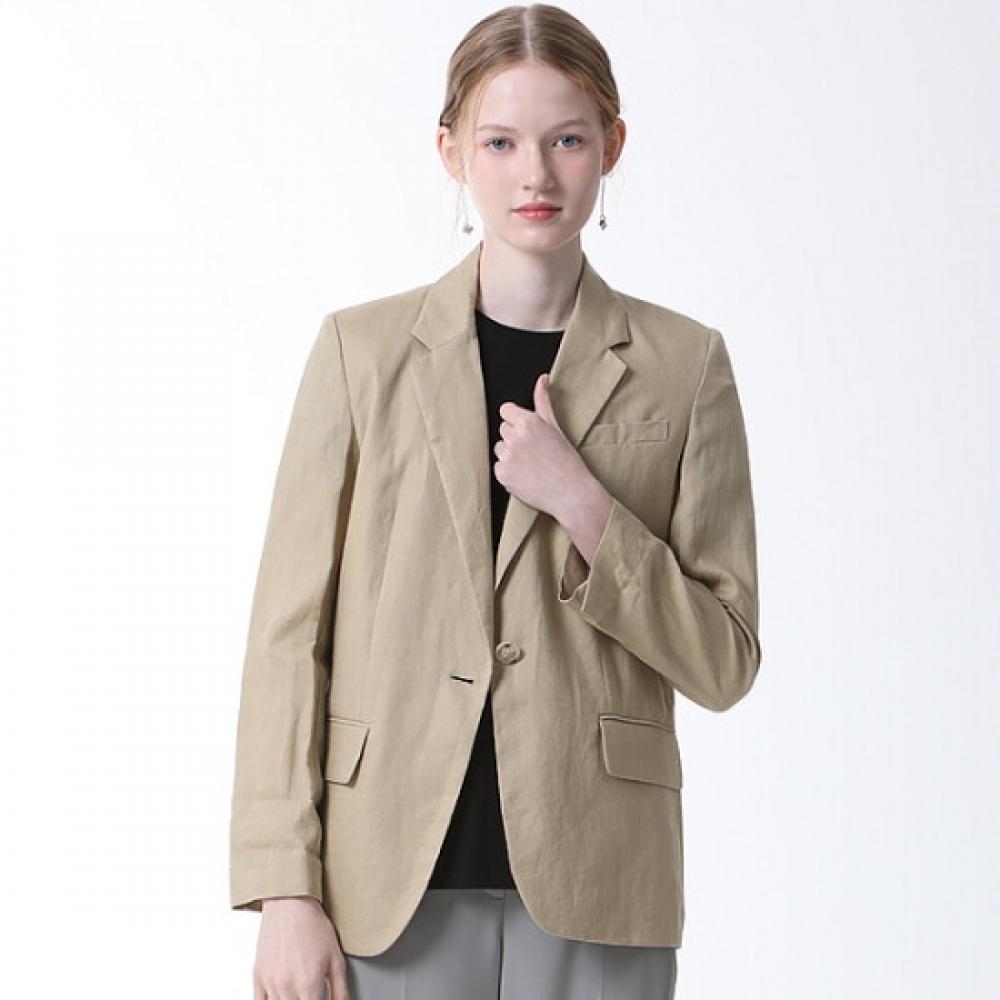 List. Linen Basic One Button Jacket