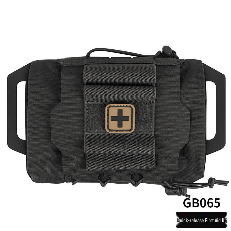 Outdoor Tactical Medical Kit with Quick Deployment and Detachable Inner Liner Matte Black