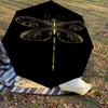 1PC Dragonfly Artwork Automatic Open/Close Umbrella with Windproof, 8-Rib Sturdy Canopy, Durable Ribs, Fashionable Design1402A