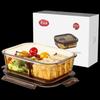 Marya Borosilicate Glass Bento Lunch Box with 3 Compartments
