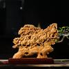 Dragon Horse Spirit Carving - Cliff Cypress Wood Decoration for Home/Office, Housewarming, or New Beginnings 