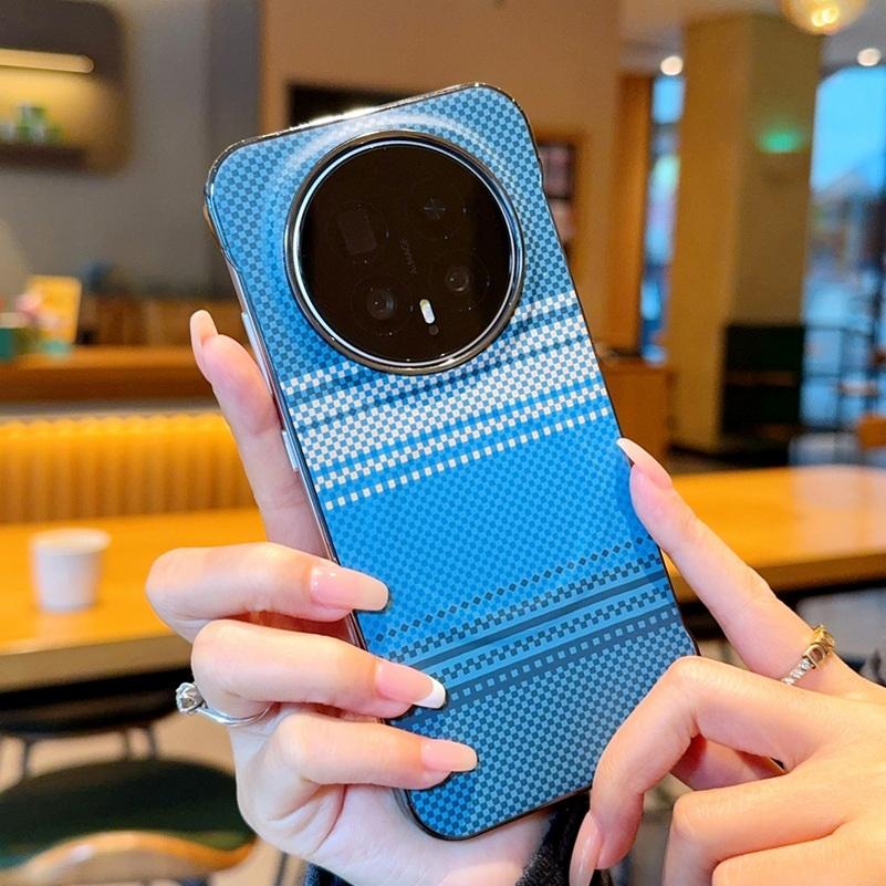 Slim Frameless Electroplated Case For Honor Magic 8 Pro Magic 8 7 Lite 7 Pro X9c Plaid Pattern Magnetic Ring Protective Cover