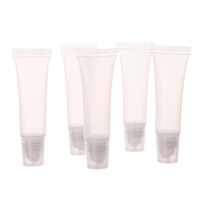 10Pcs 5ml Empty Lip Gloss Tubes Lipstick Tube Lip Balm Soft Tube Makeup Squeeze Clear Lip Gloss Container Bottle
