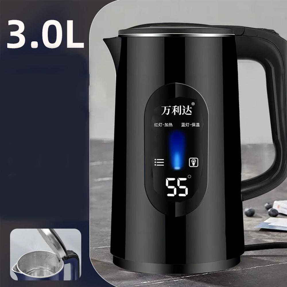 

Intelligent Double Wall Insulation Kettle Heating Function Intelligent Heating Kettle Home Use чорний