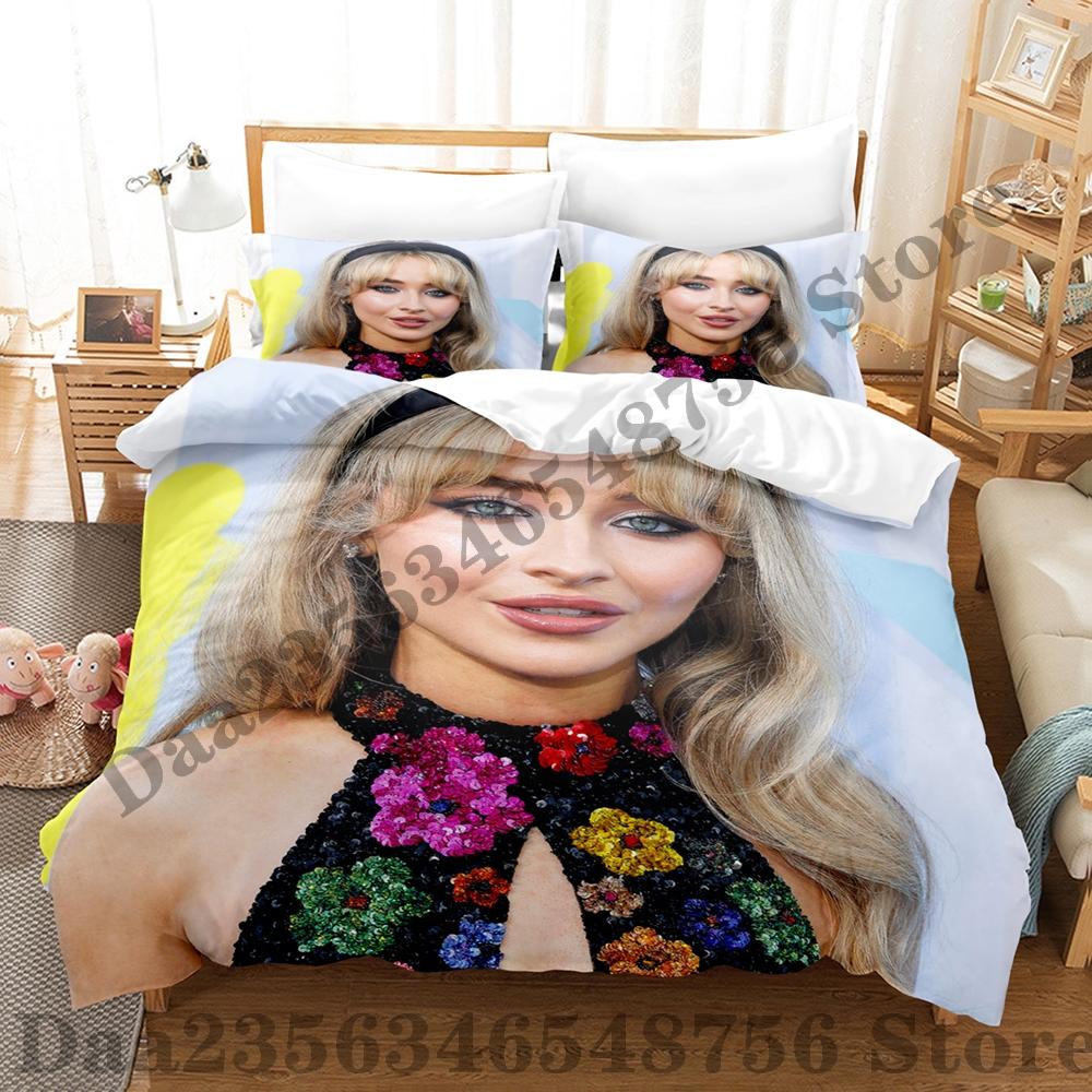 Sabrina Carpenter Bedding Set Single Twin Full Queen King Size Bed Set Adult Kid Bedroom Duvetcover Sets 3D Bed Sheet Set