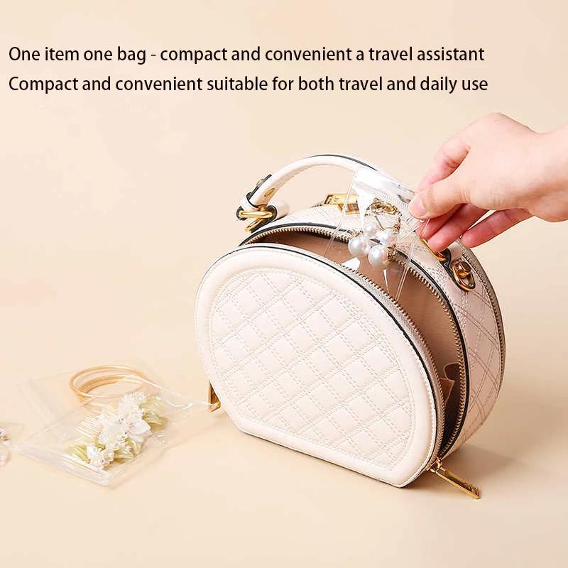 10-100 pièces 0,44 mm PVC Transparent Sac de Rangement pour Bijoux 5x7-10x26cm Boucles d'oreilles Colliers Montres Bagues Bracelets Sac d'Emballage Scellé