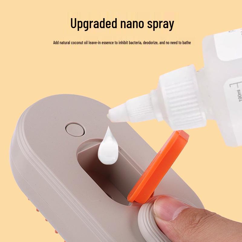 Pet Grooming Spray Comb: One-Key Hair Removal Brush for Cats & Dogs