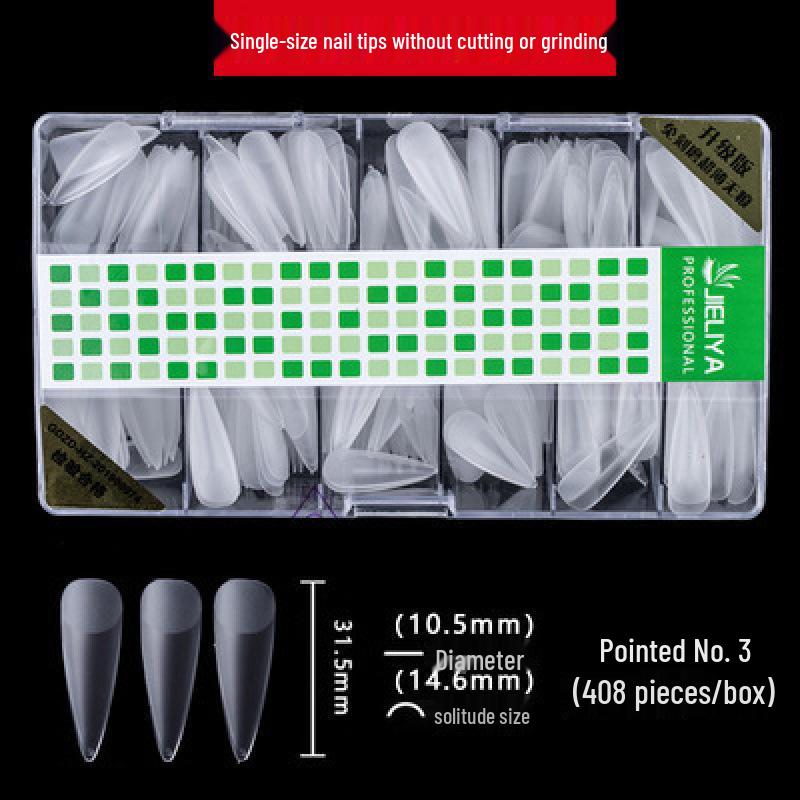 Single Number Frosted Ultra-Thin Nail Tips - Small Size, Traceless, Refillable, Half/Full Stick, Free Carving.