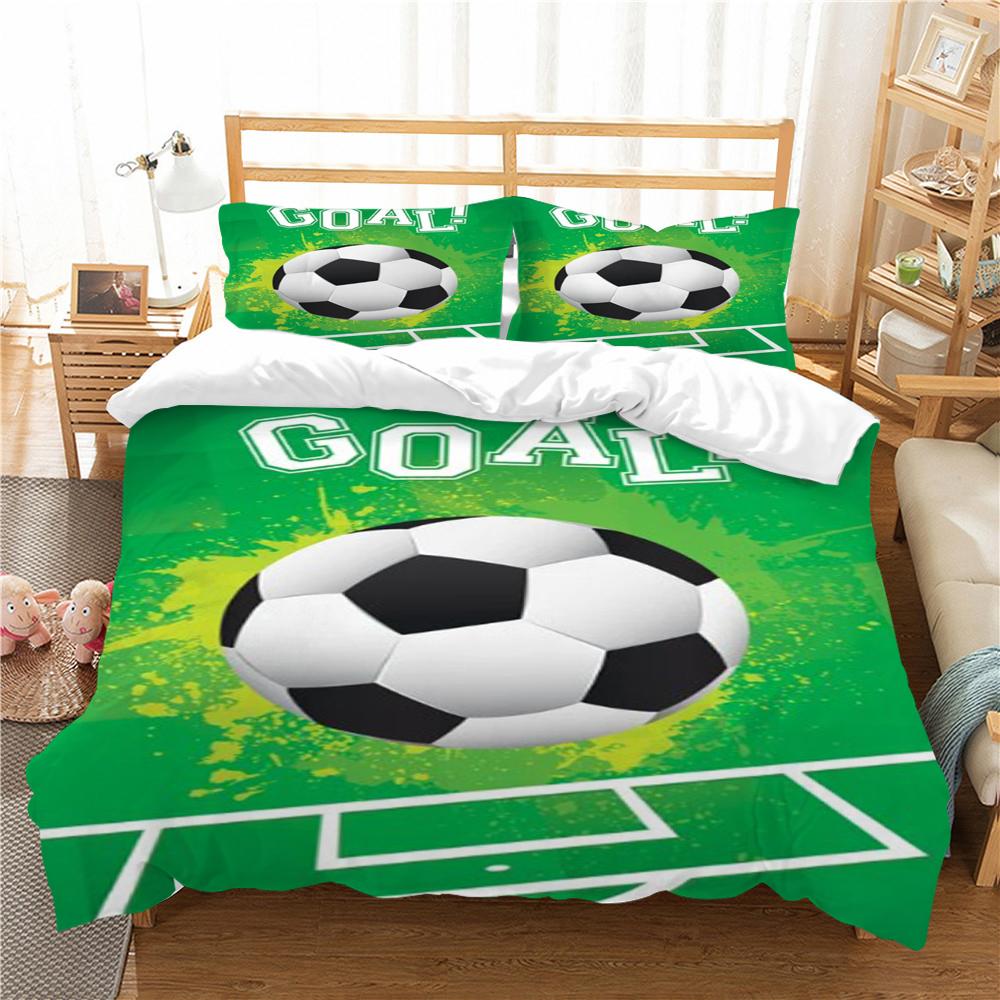 3D Bedding Set Comforter Duvet Cover Charming Football Printing Bed Quilt Cover Pillowcase Microfiber Home Textiles