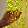 Artificial Leaf Curtain Lights, 200 LED Warm Fairy String Lights - 3 X 1 M