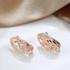 Ins Cold Style Rose Gold Heart-Shaped Hollow Earrings for Women