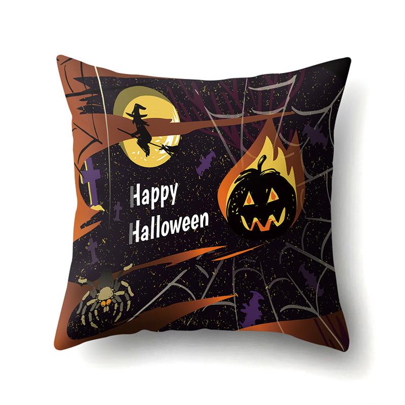 Halloween Pillowcase Car Waist Pillow Pumpkin Sofa Cushion Cover Office Home Living Room Pillowcase