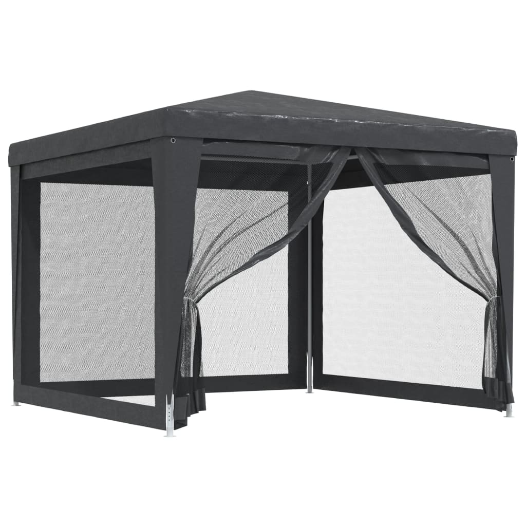 Vidaxl Namiot Imprezowy Z 4 Ścianami Z Siatki, Antracyt, 3X3 M, Hdpe