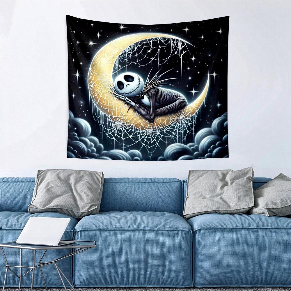 Moon Phases Jack Wall Tapestry Art For Birthday Wedding Party Backdrop Family Gift