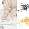 100Pcs Colorful Gourd Shape Safe Pin Sewing Accessory Knitting Marker Clip Safety Pin Metal Crochet Stitching Marker