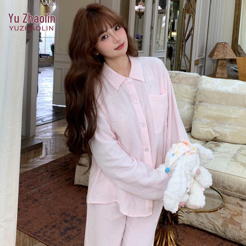 YUZHAOLIN Women s French Style Long Sleeve Versatile Shirt L