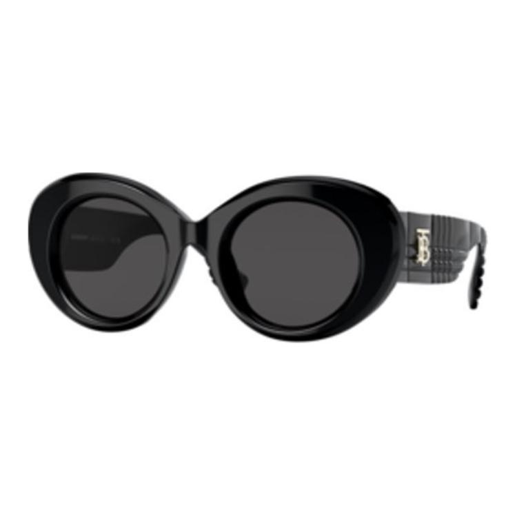 

Burberry Solid Design Round Sunglasses Women sunglasses Black 0BE4370U30018749 Eyeglass Case+Box (White/Brown Edition Random)