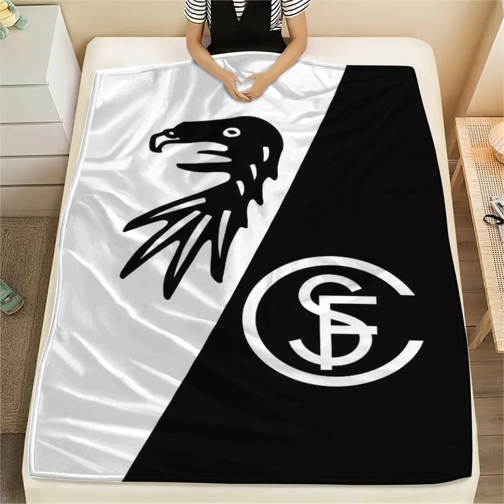 

1pc SC Freiburg Print Flannel Blanket, High quality Comfortable for All Seasons, Home Decor, Warmth and Comfort, Perfect for Christmas Gifts80 80cm x 120cm