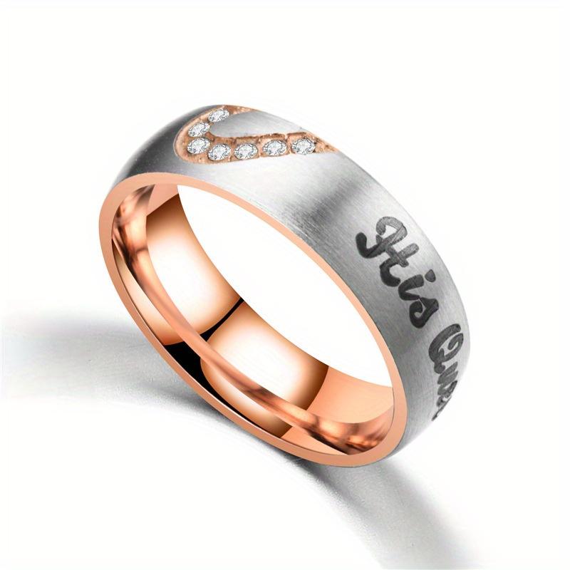 

1 шт. Стильное, стильное и простое кольцо из титановой стали в форме сердца, подходит для мужских и женских аксессуаров для колец 13