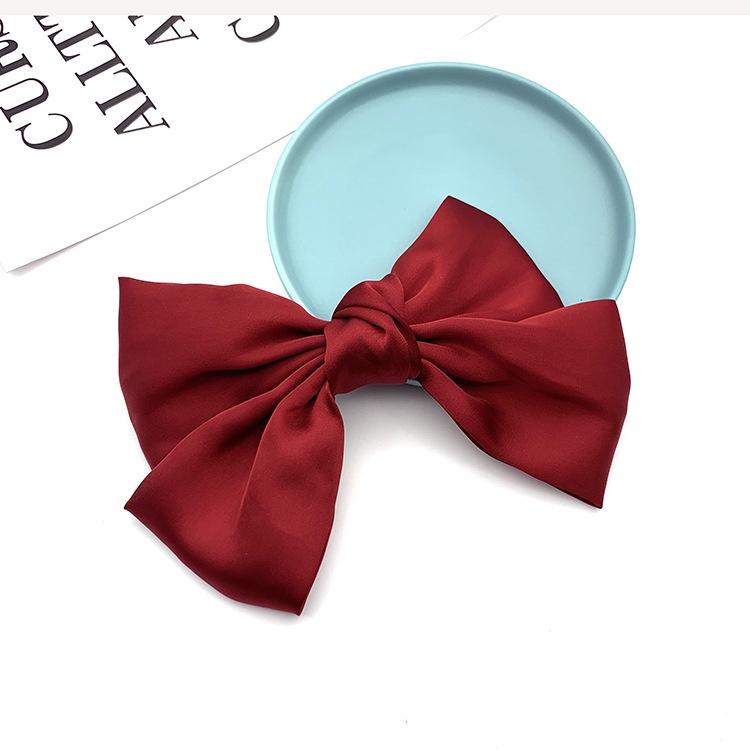 Chic Satin Ribbon Hairpins With Large Bow For Stylish Women And Girls