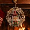 Decorative Acrylic Craft Christmas Faux Diamond Art Suncatcher, 2D Flat Window Hanging Ornament, Seasonal Home Accents Beaded Pattern Holiday