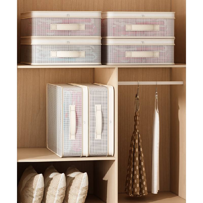 Transparente Mehrzweck-Aufbewahrungstasche mit Reißverschluss für Schlafzimmer, Kleiderschrank und Wäscheaufbewahrung