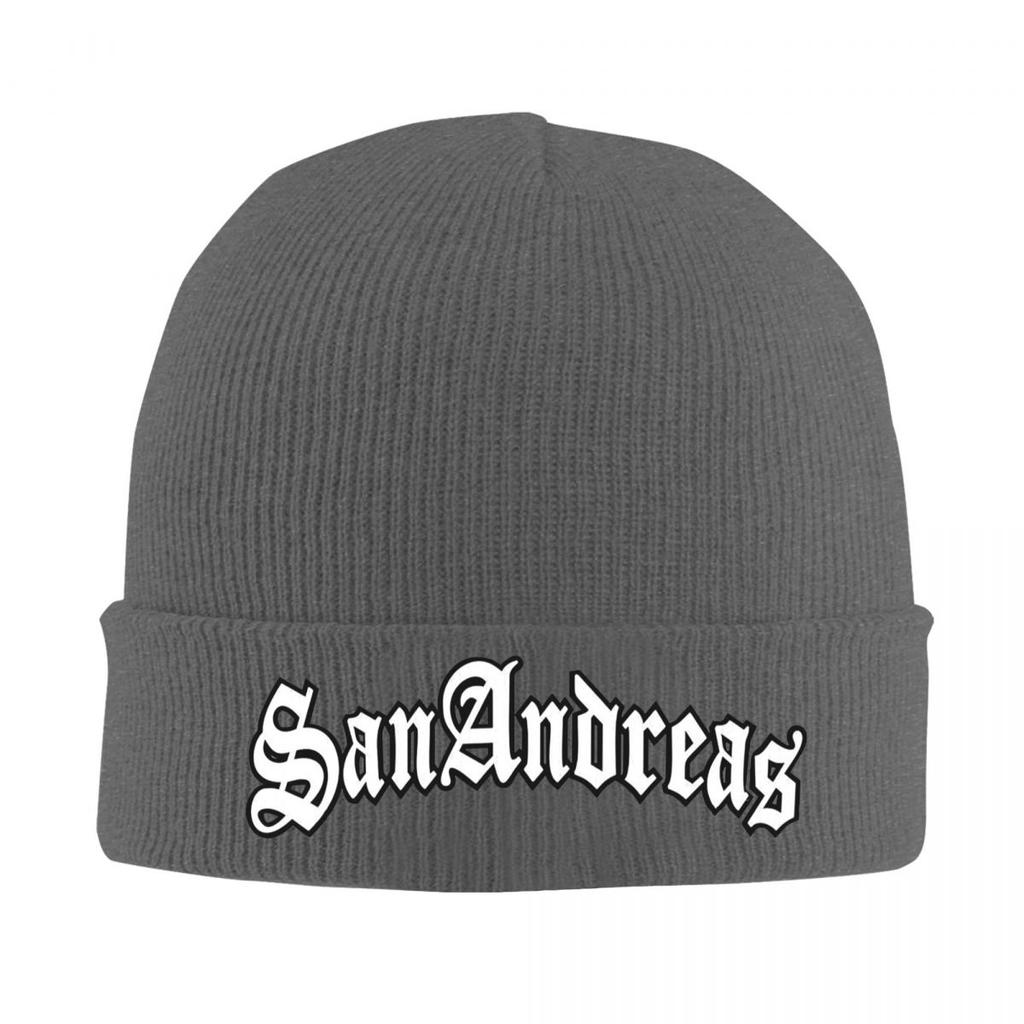 Sherm Head GTA Sanandreas Logo Warm Knitted Cap Hip Hop Bonnet Hat Autumn Winter Outdoor Beanies Hats for Men Women Adult
