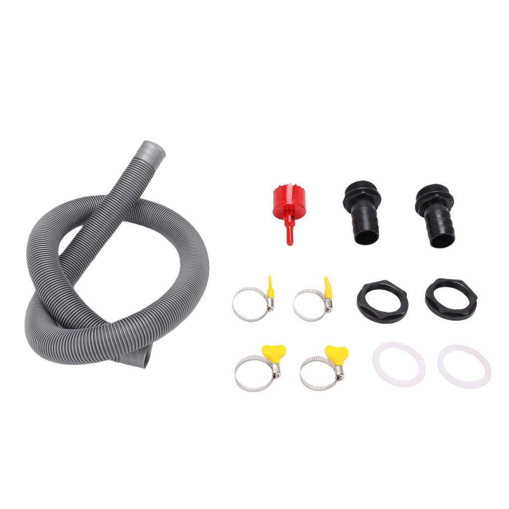 12pcs Rain Butt Diverter Kit with Adjustable Valve 1.25 Inch Hose Water Butt Connector Pipe Link Kit
