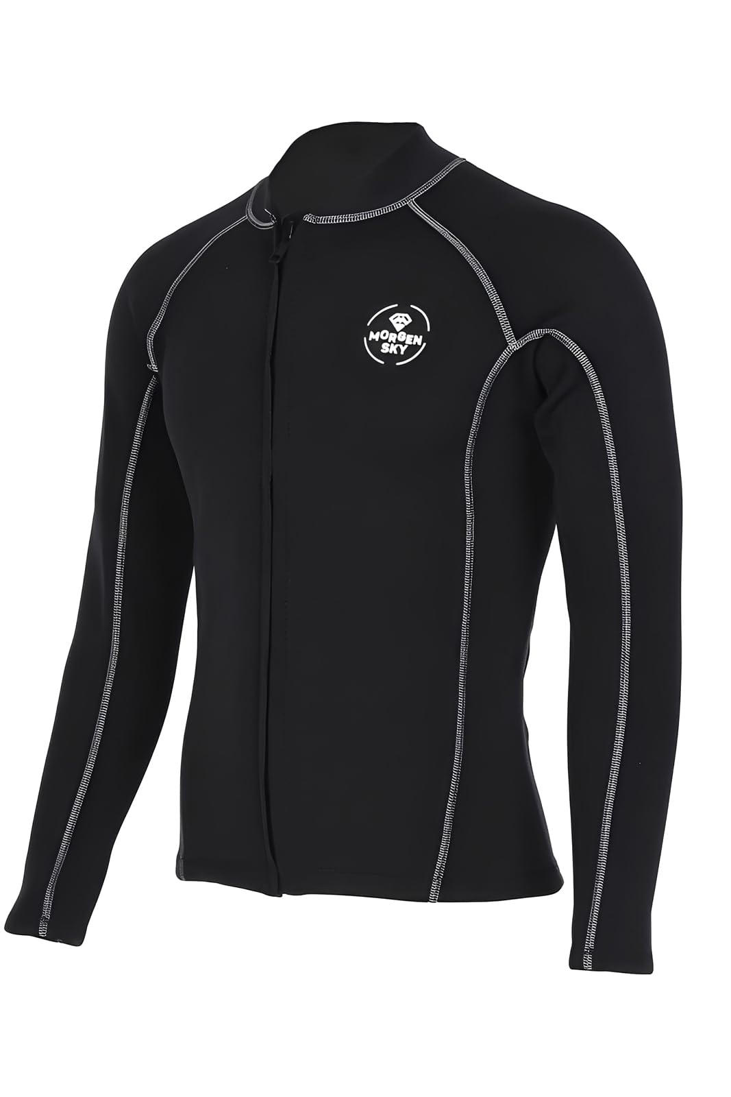 

MORGEN SKY Wetsuit 2mm Front Zipper Long Sleeve Jacket - Warm, Windproof, Amphibious, Suitable for Motorcycles, Surfing, Fishing, Snorkeling, Swimwear