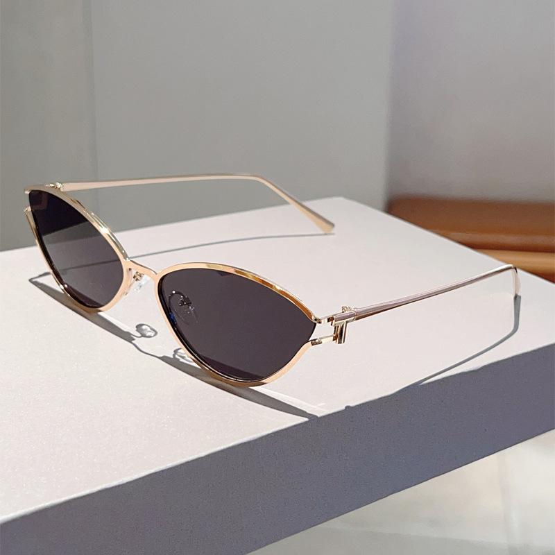 JYL TS Sunglasses UV Protection Small Cat Eye Metal UV/WS102