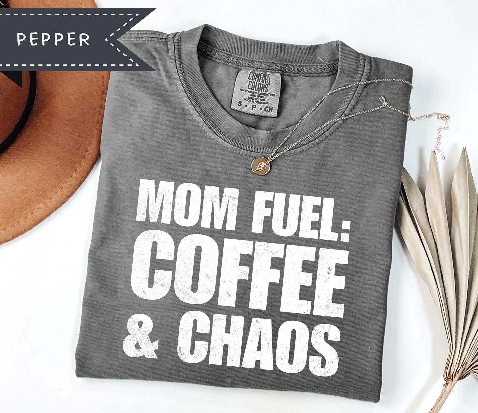 Mom Fuel: Coffee & Chaos Comfort Colors® Mom Life Shirt, Coffee Chaos Graphic Tee, Mother s Day Gift 3XL