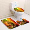 Thanksgiving Bathroom Toilet Three-Piece Floor Mat Doormat Bathroom Carpet