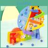 Wooden Baby Cognitive Ferris Wheel Toy With Ball Track And Building Blocks For Skill Building