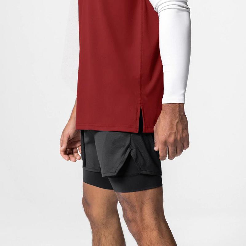 Muscleguys Gym Bodybuilding Fitness Training Vests Summer Mesh Breathable Quick Dry Sleeveless Tank Tops Mens Running Sport Loose T-Shirts