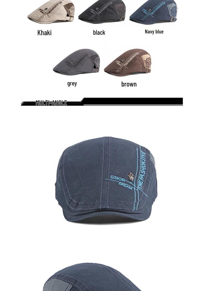 Frühling-Sommer Herren Baumwollbarett: Koreanischer Stil Outdoor Entenschnabelkappe für Jugendliche & Unisex.