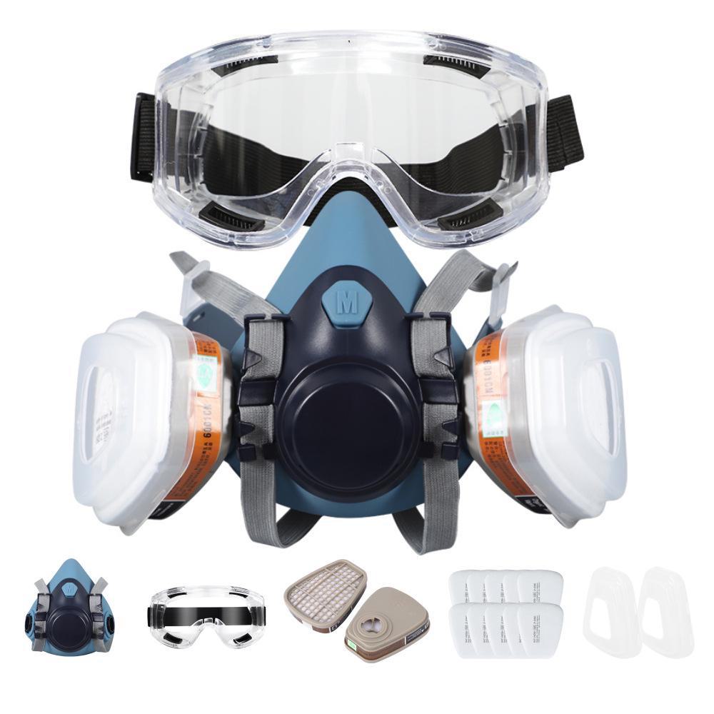 Half-Face Gas Mask for Spray Painting, Chemical Work, Mining, Grinding, Pesticide, and Decorative Use