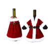 Christmas wine bottle cover, fabric Santa Claus clothing, red wine bottle table decoration