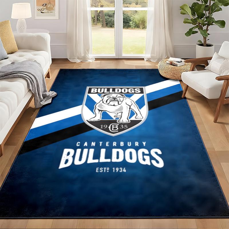 Canterbury Bulldogs Carpet Door Mat for Living Room or Bedroom Protective Mat Under Chair Office Decoration Christmas Gift Birthday Present