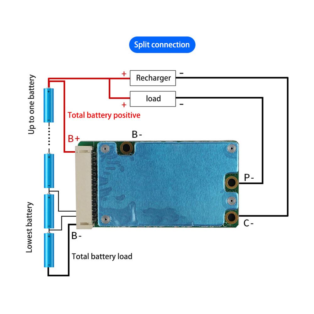 13S 48V Ternary Lithium Battery Charging Protection Board Equalizing Module Power Battery Management System
