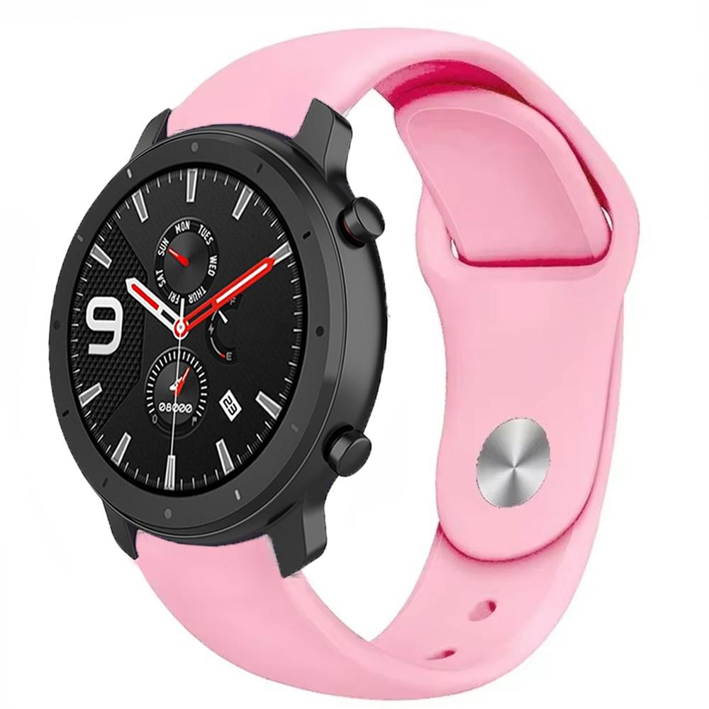 22mm 20mm Silicone Strap for Amazfit GTR 47mm/Balance 2 1/Bip 6 5/GTR 3pro Sport Bracelet for Amazfit Active 2/GTS 4 Mini 3 Band
