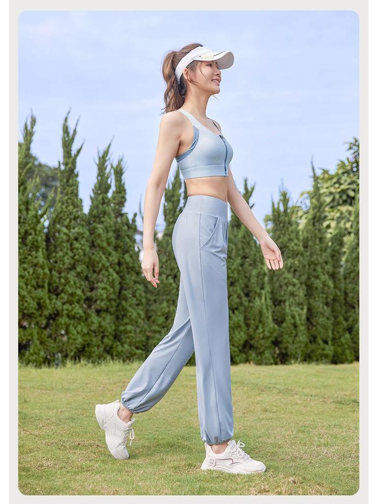 Plus Size Women's Quick-Dry Ice Silk Sun Protection Pants - Slimming, Breathable, Mosquito-Repellent Outdoor Sportswear