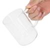 350ML Transparent Milk Coffee Mug with Handle Glass Water Cup Drinkware Kitchen UtensilWhite Letter