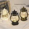 Retro Christmas LED Oil Lamp Ornament: Creative Horse Lantern Candle Light Decor.