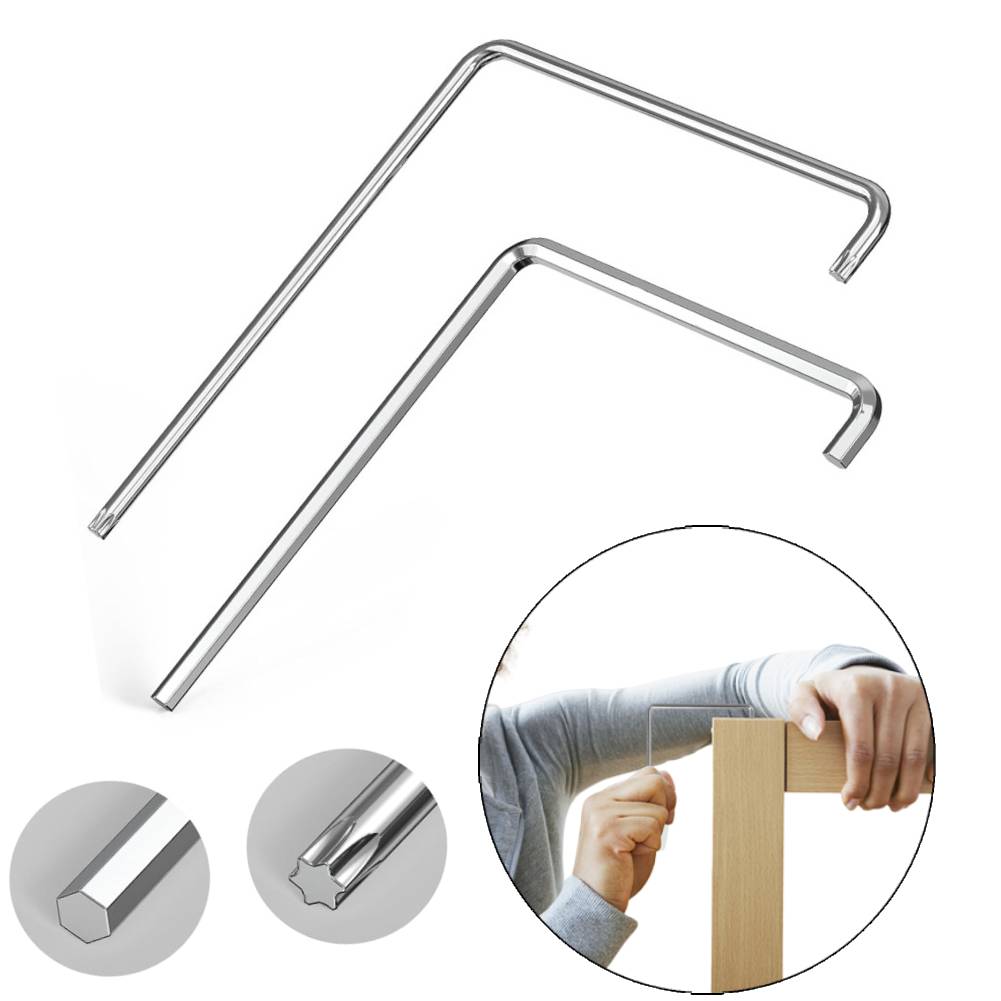 2 szt. Zakrzywiony sześciokątny klucz wewnętrzny 4 mm Narzędzie do regulacji okien Klucz do regulacji roweru do wszechstronnej regulacji mocowania