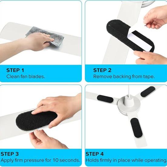 10 Stück Deckenventilatorfilter Aktivkohle-Filterpads für Deckenventilatoren Klebende Staub- und Pollenfilter für die Luftreinigung zu Hause